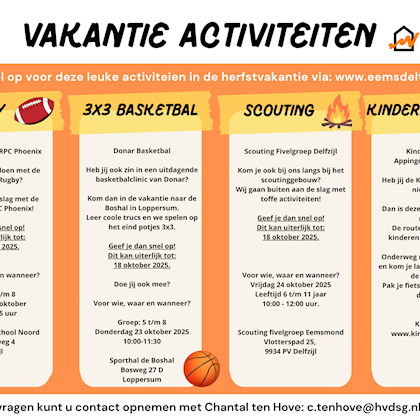 Herfstvakantie activiteiten 2025